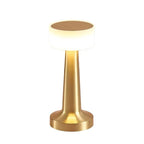Glowing disc cordless table lamp, Gold