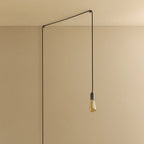 Plug-in pendant with a filament bulb, graphite, unlit