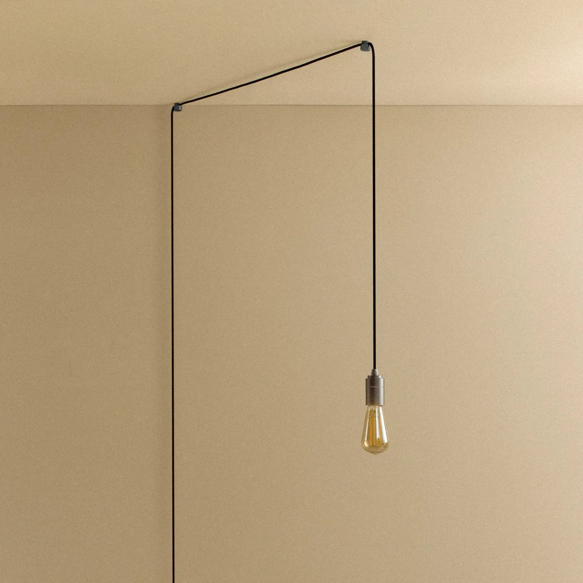 Plug-in pendant with a filament bulb, graphite, unlit