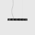 Faceted metal linear pendant, in black