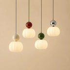Fluted bead pendant light
