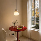 Fluted bead pendant light