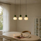 Fluted bead pendant light