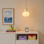 Fluted bead pendant light