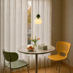 Fluted bead pendant light