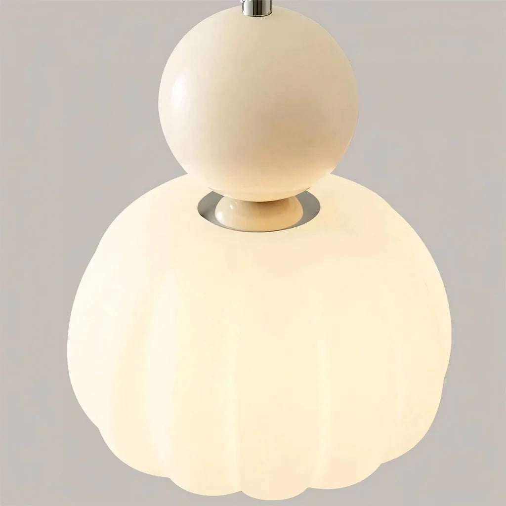 Fluted bead pendant light