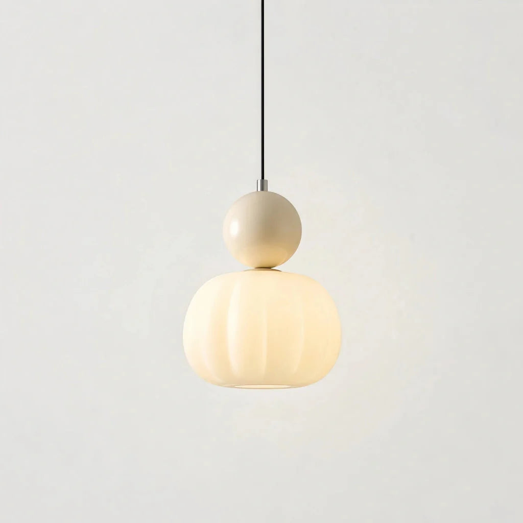 Fluted bead pendant light