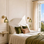 Fluted tulip glass wall light