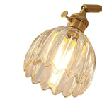 Fluted tulip glass wall light