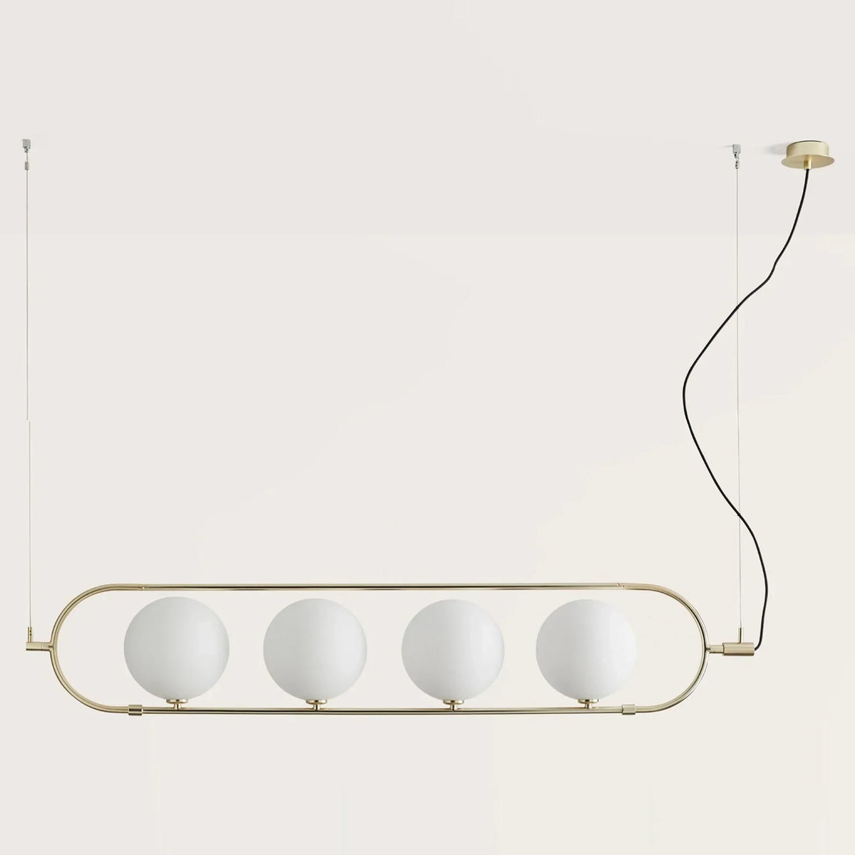 A Line of Glass Globes