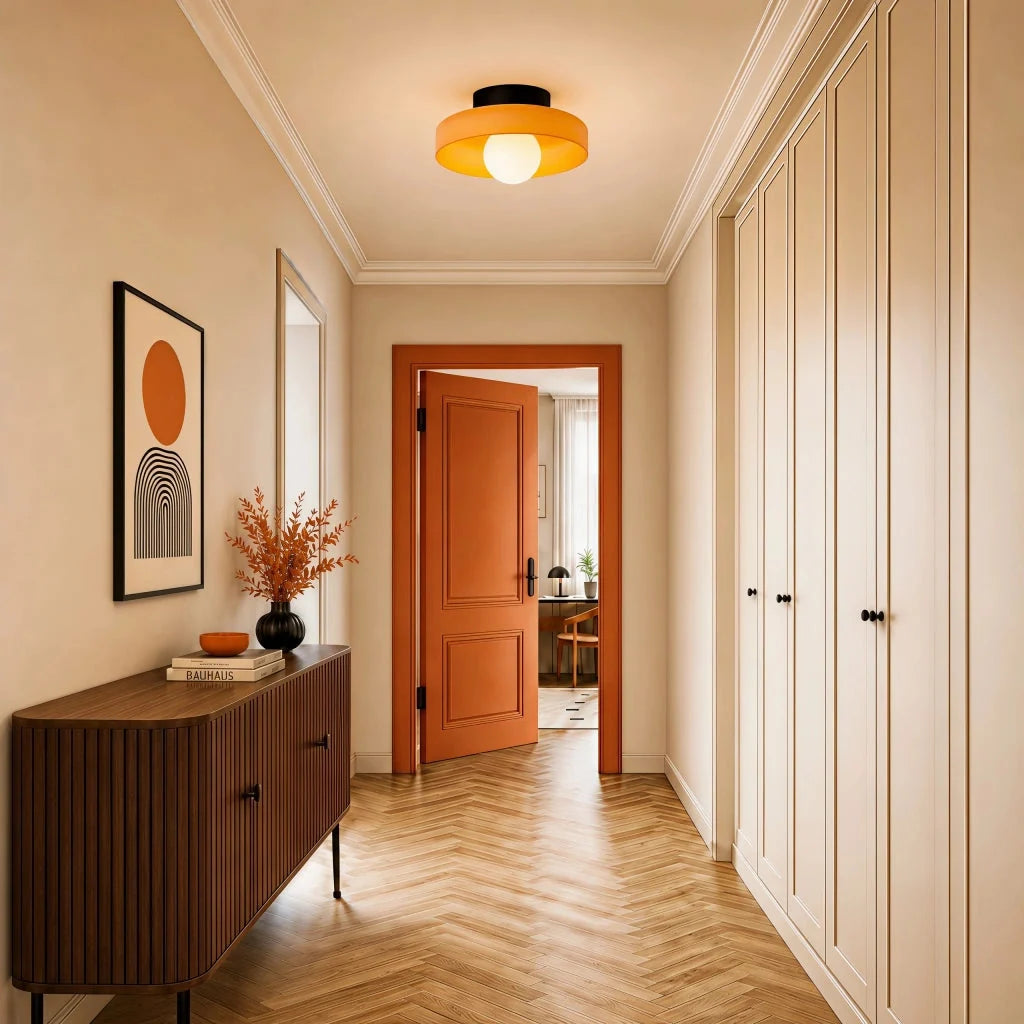 Glass disc ceiling or wall light