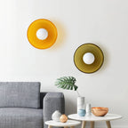 Glass disc ceiling or wall light