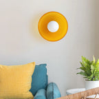 Glass disc ceiling or wall light