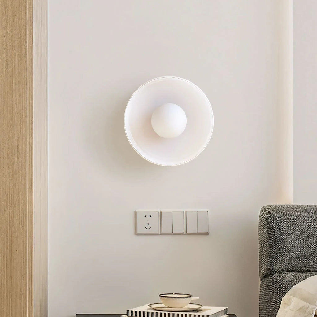 Glass disc ceiling or wall light