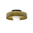 Glass disc ceiling or wall light