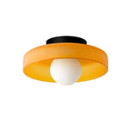 Glass disc ceiling or wall light