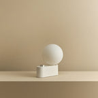 Globe table lamp or wall light, chalk, single lamp, unlit