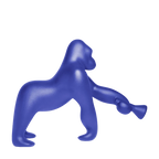 Gorilla floor lamp with an adjustable arm, in blue violet