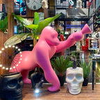Gorilla floor lamp with an adjustable arm