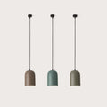 Hand-painted ceramic dome pendant, three colours in a row