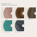 Hand-painted glass disc chandelier, glass colour options