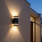 Outdoor up and down wall light in black, Warm white, Tower, 22.5cm