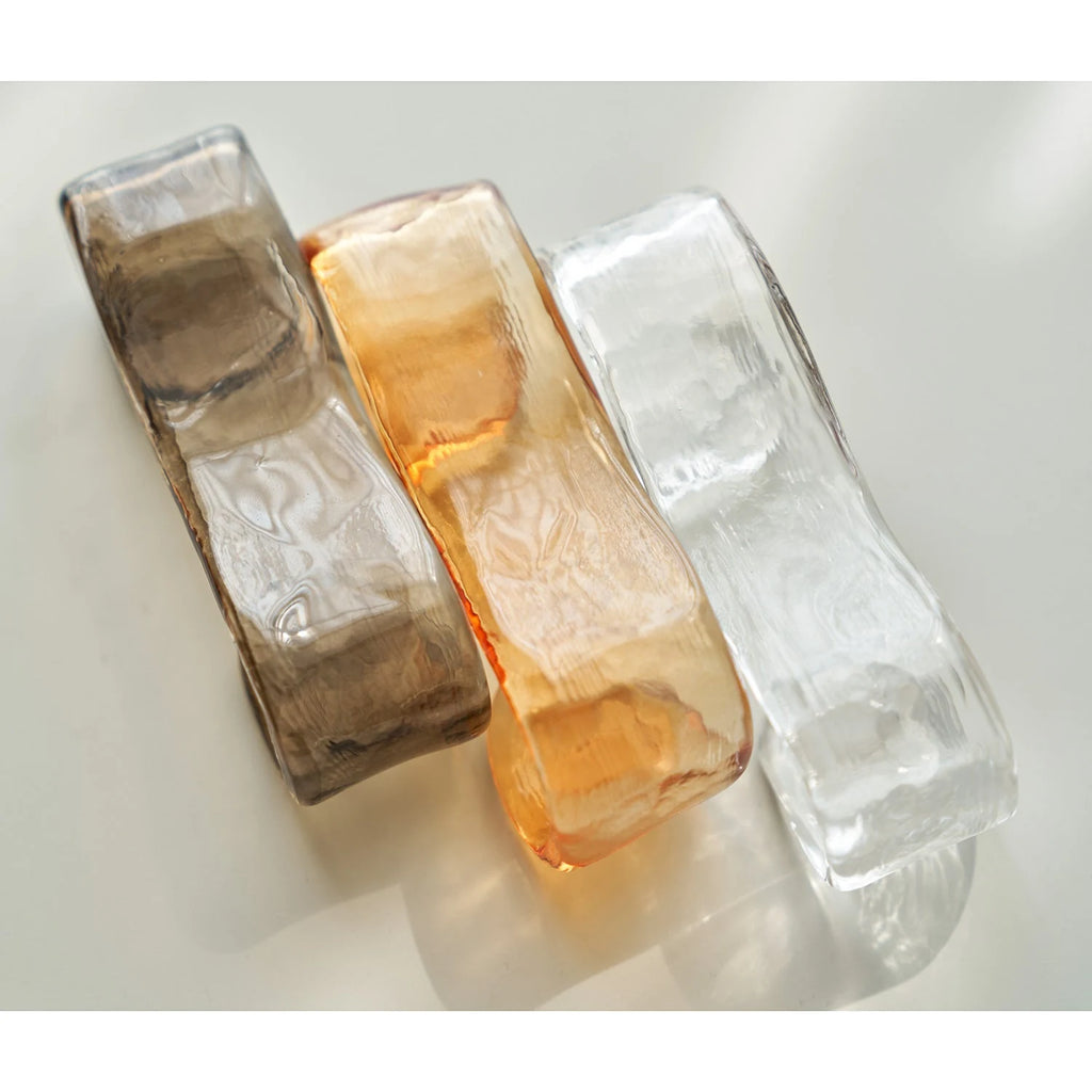 Ice glass tiered ceiling light