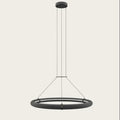 Large LED ring pendant, in matte black