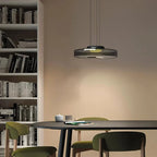 Layered glass disc pendant light