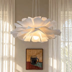 Layered petal flower pendant light