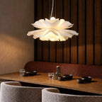 Layered petal flower pendant light