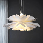Layered petal flower pendant light