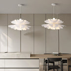 Layered petal flower pendant light