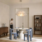 Layered petal flower pendant light