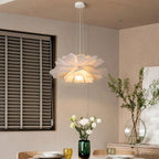 Layered petal flower pendant light