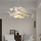 Layered petal flower pendant light