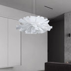 Layered petal flower pendant light