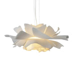 Layered petal flower pendant light