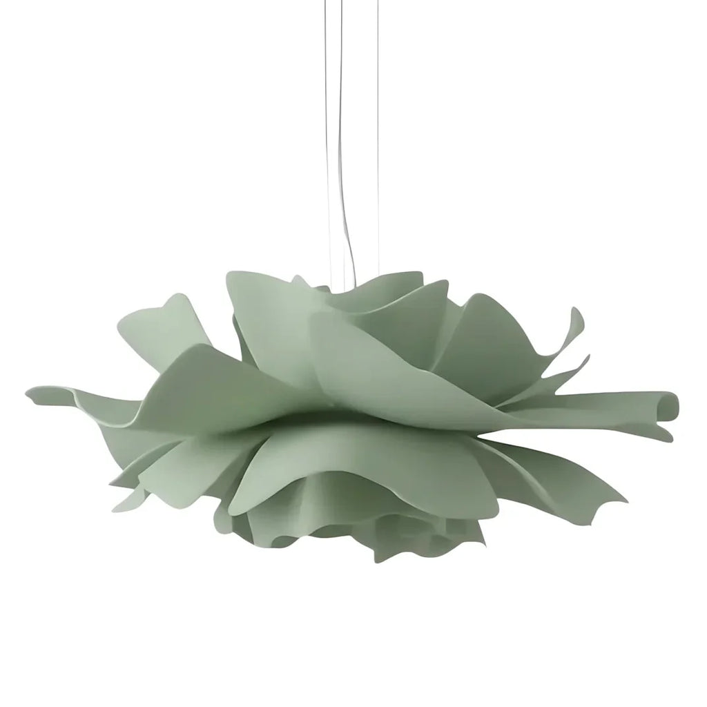 Layered petal flower pendant light