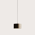 Leather drum pendant, on a long cable