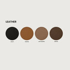 Leather drum pendant, leather colour swatches