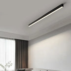 Linear black LED ceiling light, 60cm, Three colours, switchable