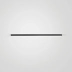 Linear black LED ceiling light, on a ceiling