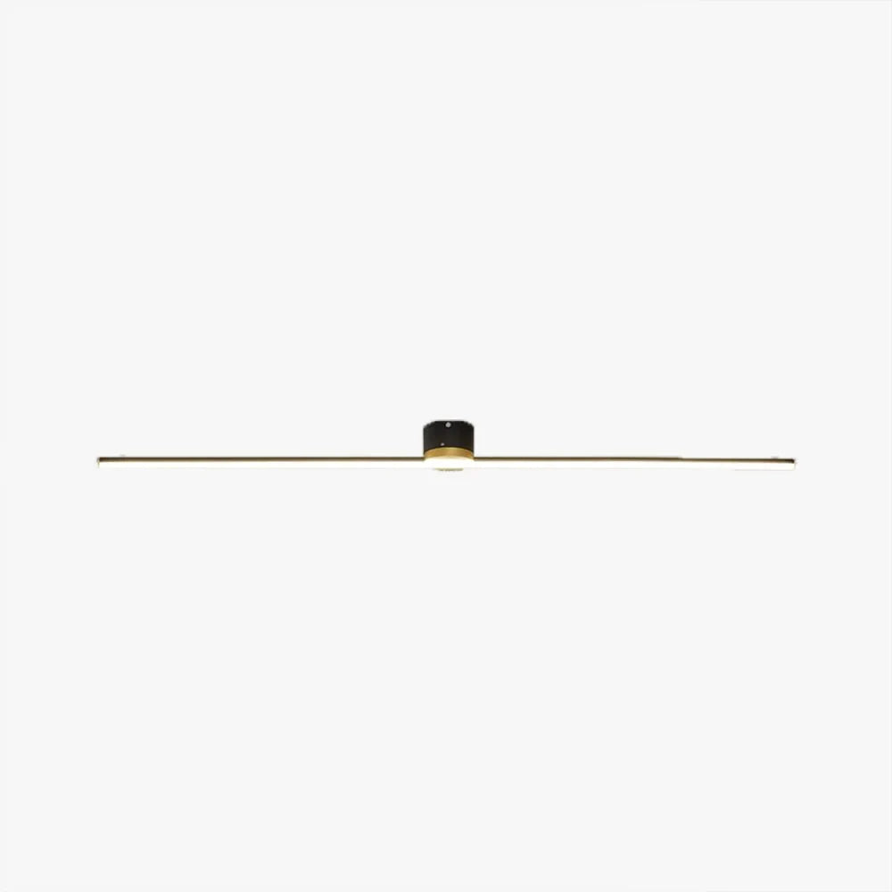 Linear flush ceiling light, in black