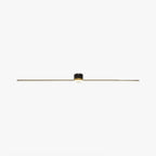 Linear flush ceiling light, in black