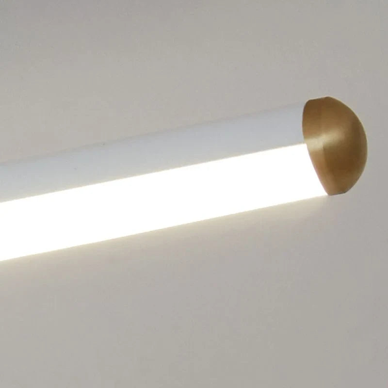 Linear flush ceiling light, close-up of the diffuser