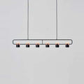 Linear frame LED pendant, in black