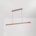 Linear LED pendant light, in brown, on a white background