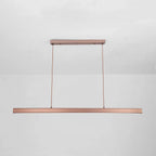 Linear LED pendant light, in brown, on a white background
