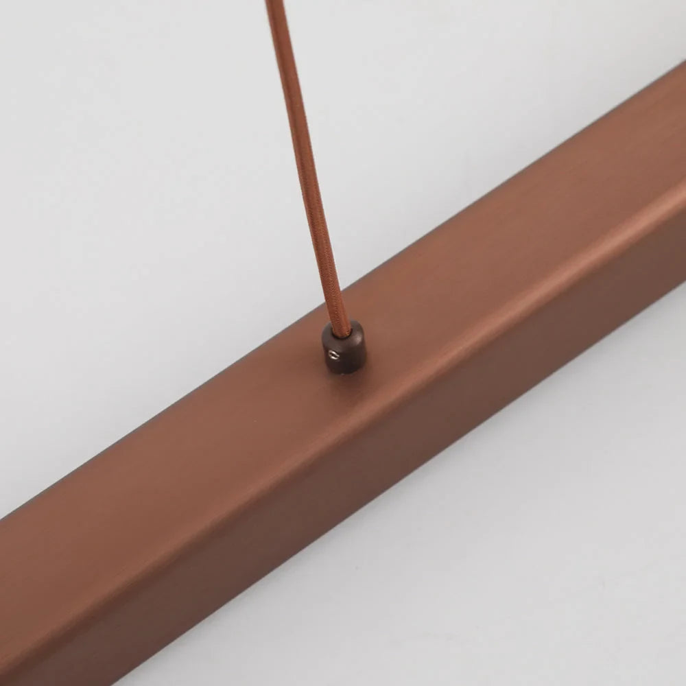 Linear LED pendant light, suspension wire detail